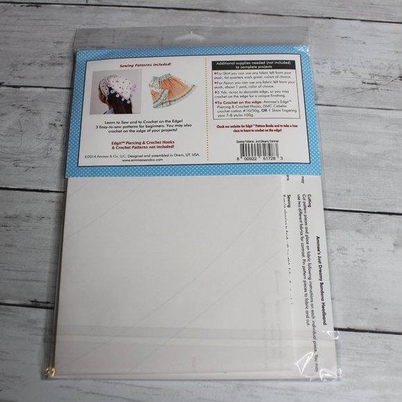 Girl's Sewing Pattern Skirt Apron Bandana Headband Size 2T 3T 4T 5T 5 6 - Picture 3 of 3